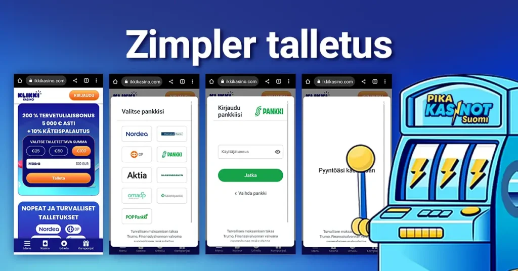 zimpler kasinot talletus